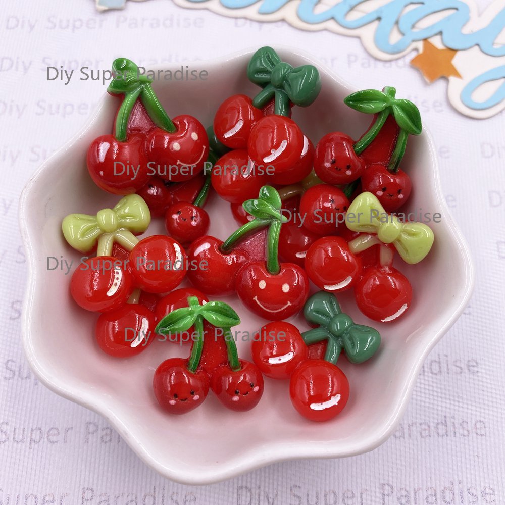 Paradise Jewelry & Watches Dolphin Mall - 16pcs Colorful Kawaii Cartoon Bowknort Red