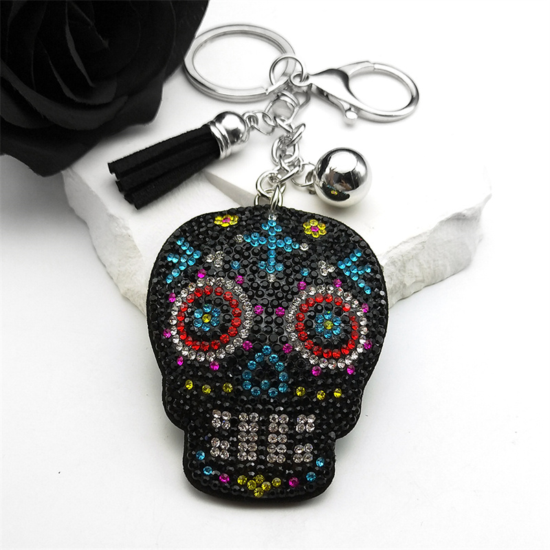 Gothic Skull Ring - Death Skull Skeleton Tassel Key Ring