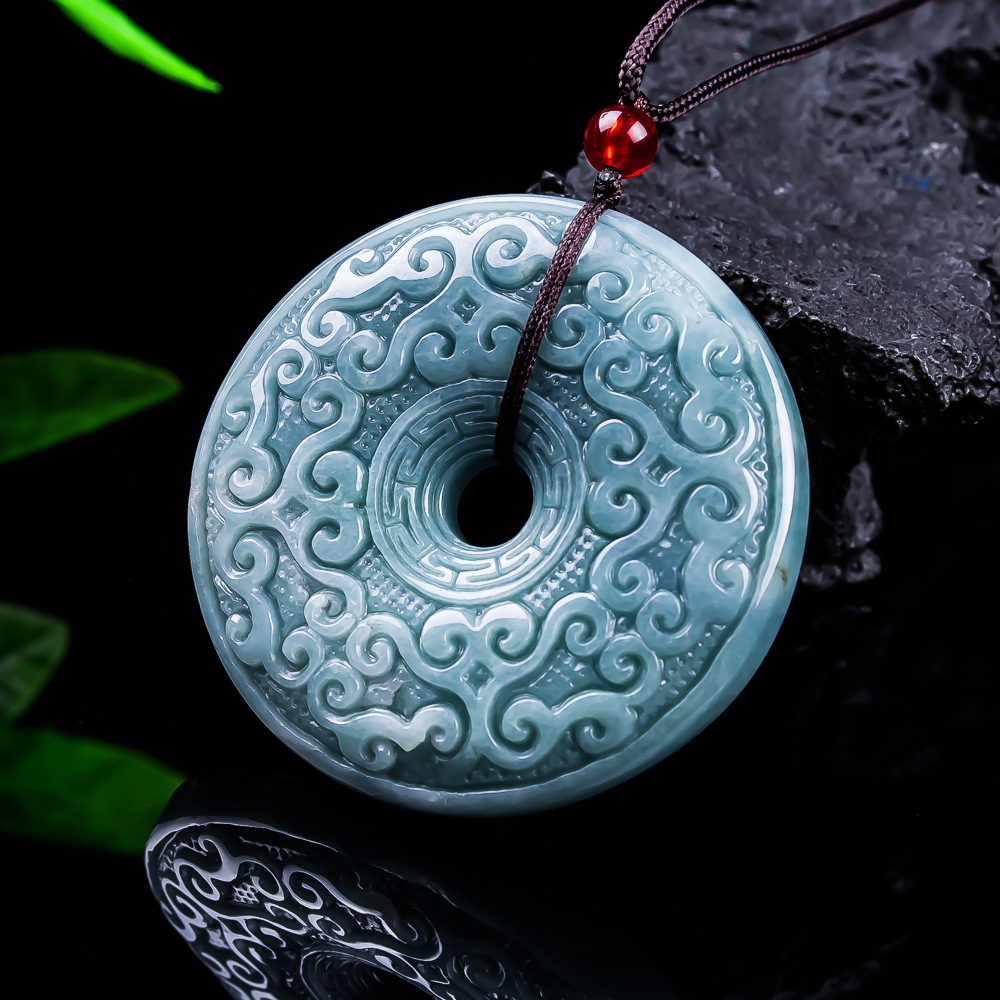 Jewelry & Watches Spółka Z Ograniczoną Odpowiedzialnością Sp Z Oo - Natural Burmese Jadeite Flower Pendant Necklace