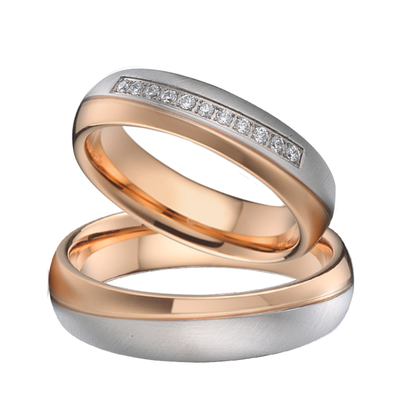 Titanium Steel Ring - Designer Handmade 18K Rose Gold Plated