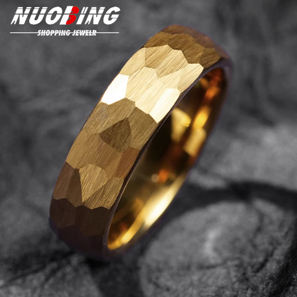 Titanium Steel Ring - Hammered Multi-faceted Titanium Rings For Men