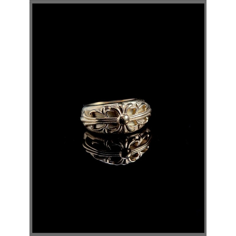 Titanium Steel Ring - Gold Iris Ring Gothic Jewelry Titanium