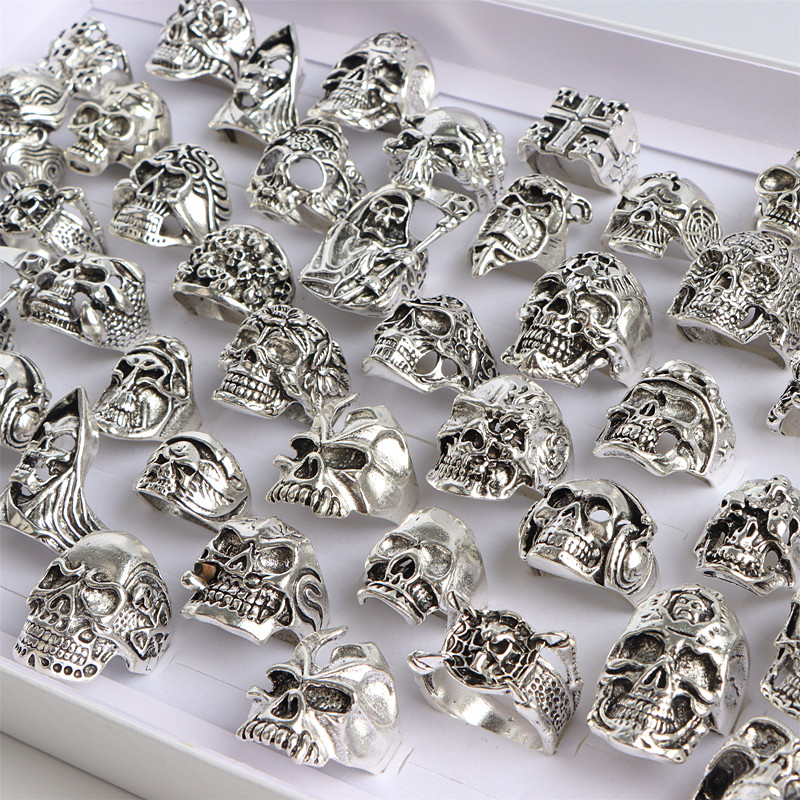 Gothic Skull Ring - Wholesale Bulk 20pcs/ Lot Mens Gothic