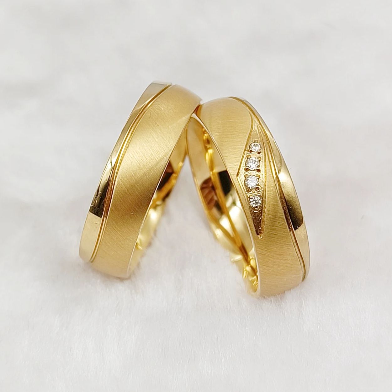 Titanium Steel Ring - Fashion Western 24k Gold Plated Stainless