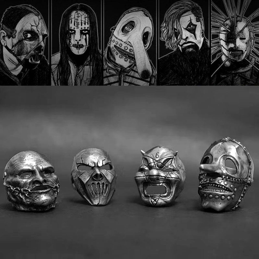Gothic Skull Ring - 2023 Men's Flowers Skull Mask Ring