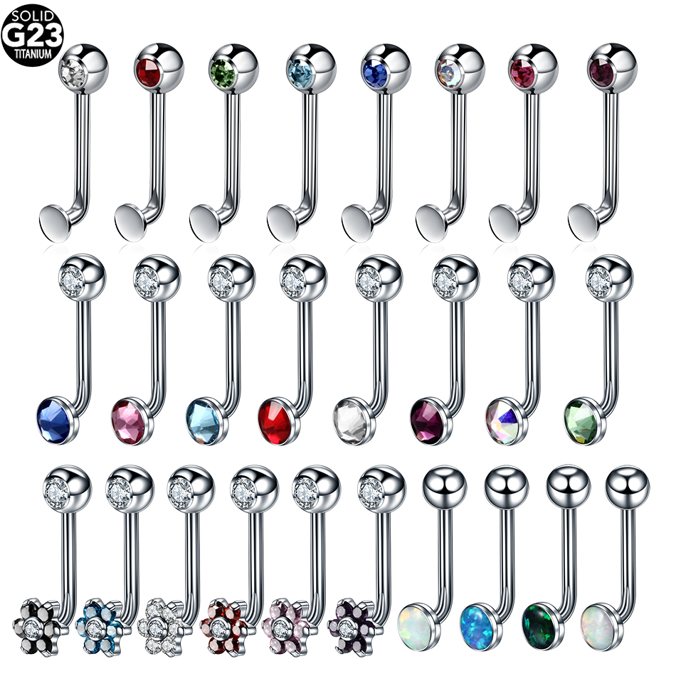 Christina Jewelry & Watches Marguerite Ørestik Forgyldt Sølv - 1PC Titanium Christina Vertical Hood Piercings