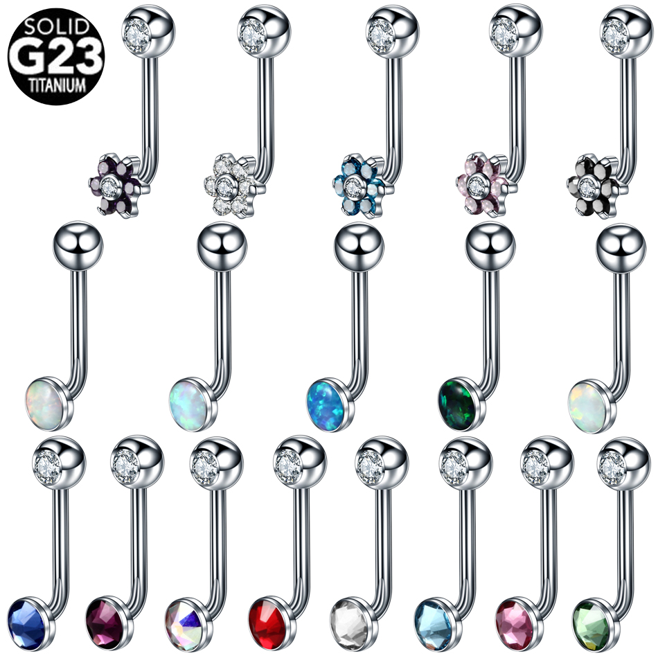 Christina Jewelry & Watches Marguerite Ørestik Forgyldt Sølv - 1PC Titanium Christina Vertical Hood Piercings