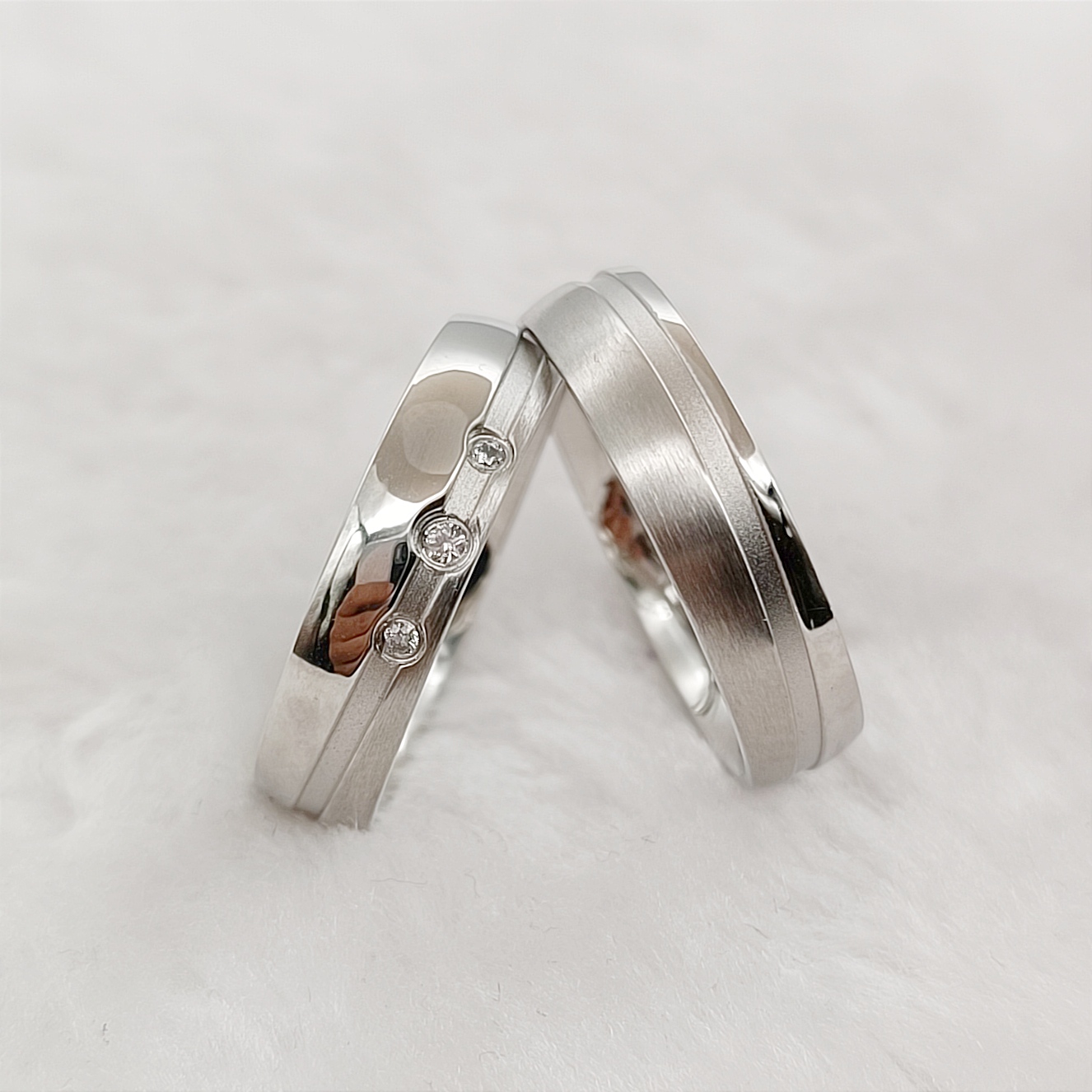 Titanium Steel Ring - Matching Wedding Bands for Anniversary, Engagement