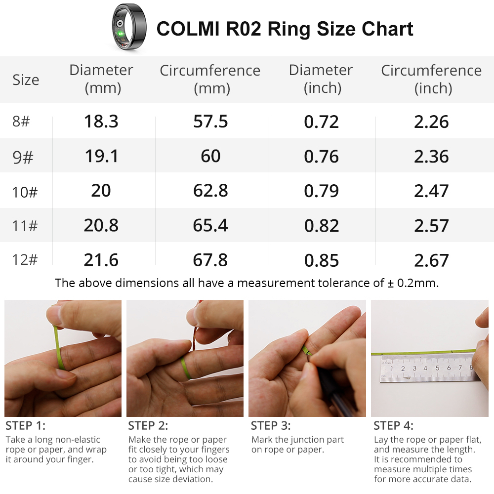 [2024 ] COLMI R02 Smart Ring M - Titanium Steel Ring review and price