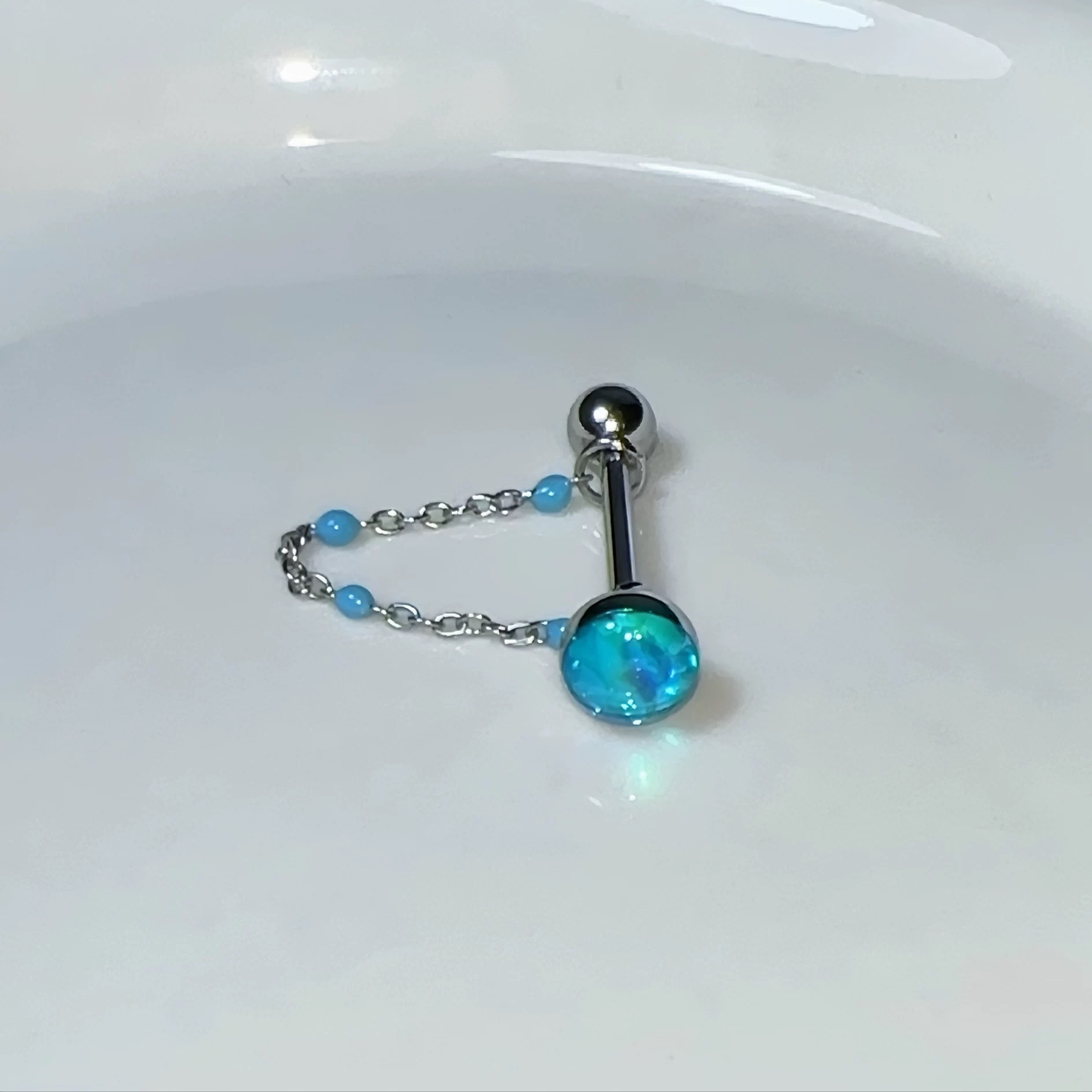 1Pc High-Quality Trendy Blue G - Titanium Steel Ring review and price
