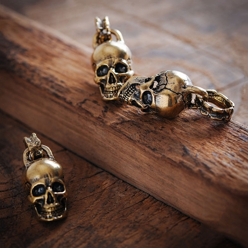 Vintage Punk Skull Head Keyrin - Gothic Skull Ring review and price