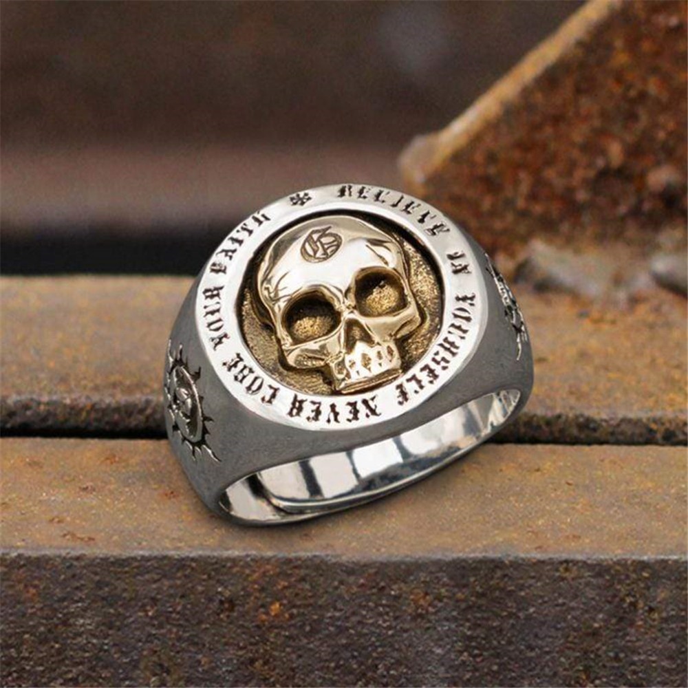 S925 Sterling Silver Fashion M - Gothic Skull Ring review and price