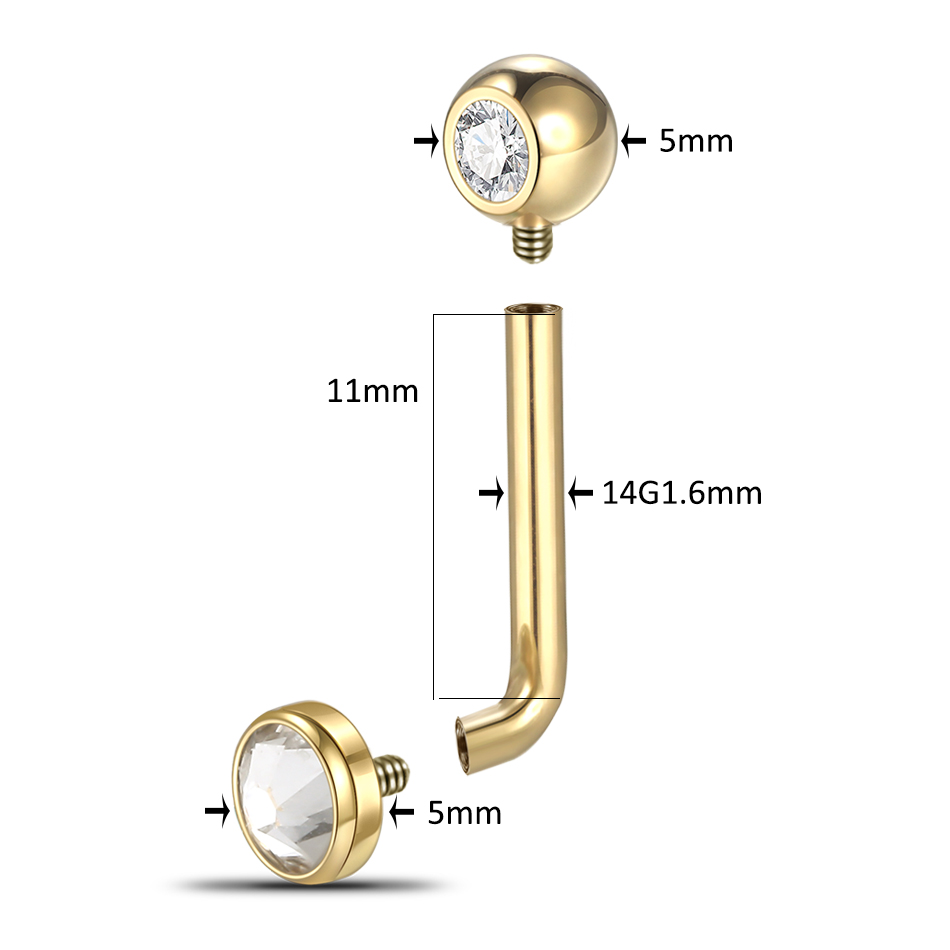 1PC  Implant Grade Titanium Ch - Christina Jewelry & Watches Marguerite Ørestik Forgyldt Sølv review and price