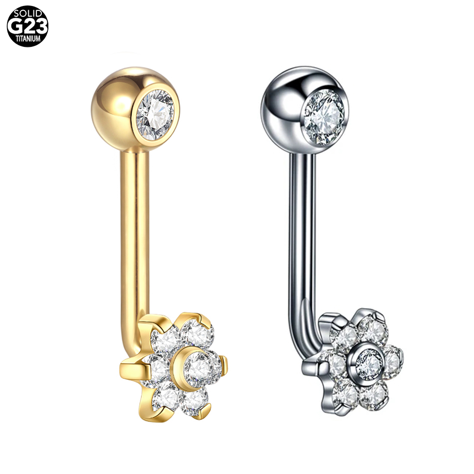 1Pc G23 Titanium Crystal Flowe - Christina Jewelry & Watches Marguerite Ørestik Forgyldt Sølv review and price