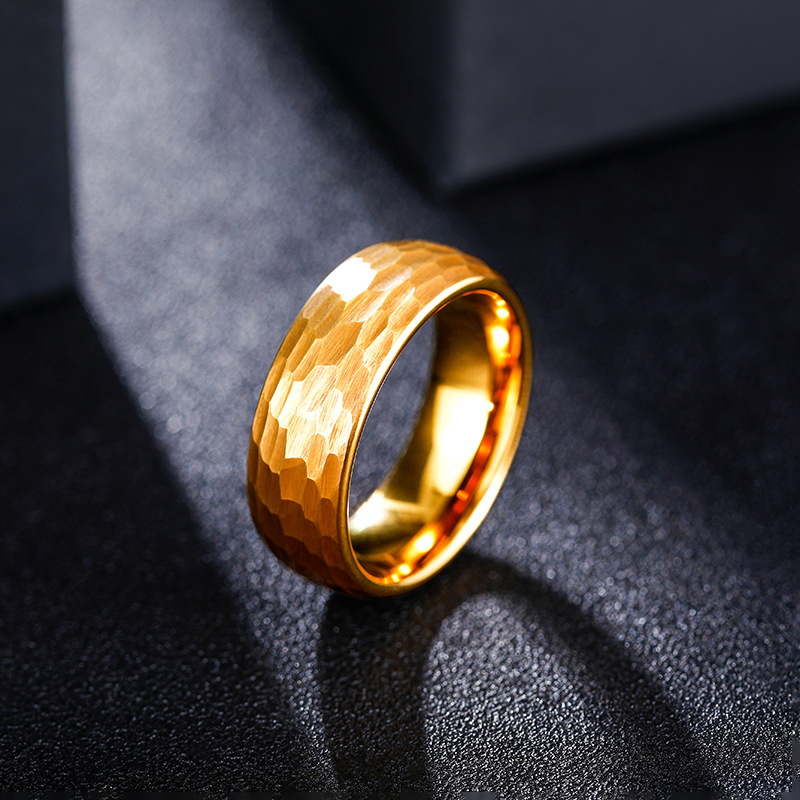 Hammered Multi-faceted Titaniu - Titanium Steel Ring review and price