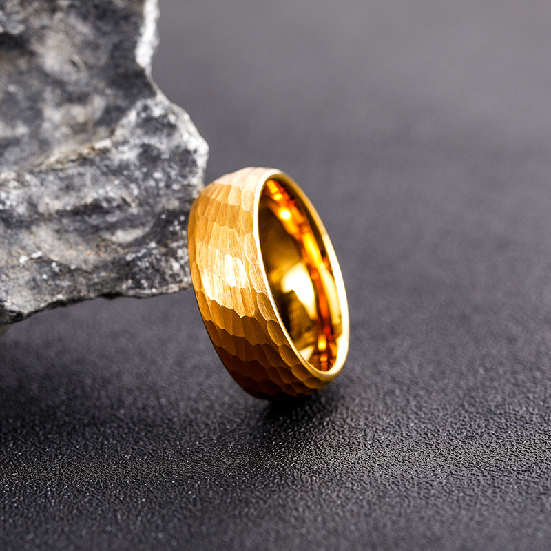Hammered Multi-faceted Titaniu - Titanium Steel Ring review and price