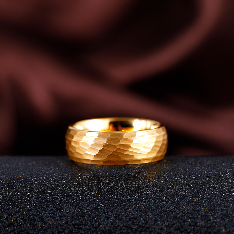 Hammered Multi-faceted Titaniu - Titanium Steel Ring review and price