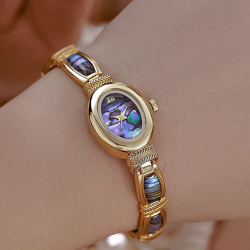 Oval Dial Women Bracelet Watch - Jewelry Watches Gold review and price