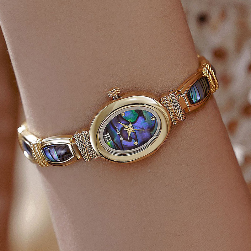 Oval Dial Women Bracelet Watch - Jewelry Watches Gold review and price