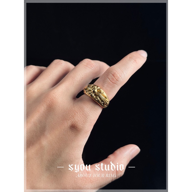 Gold Iris Ring  Gothic Jewelry - Titanium Steel Ring review and price
