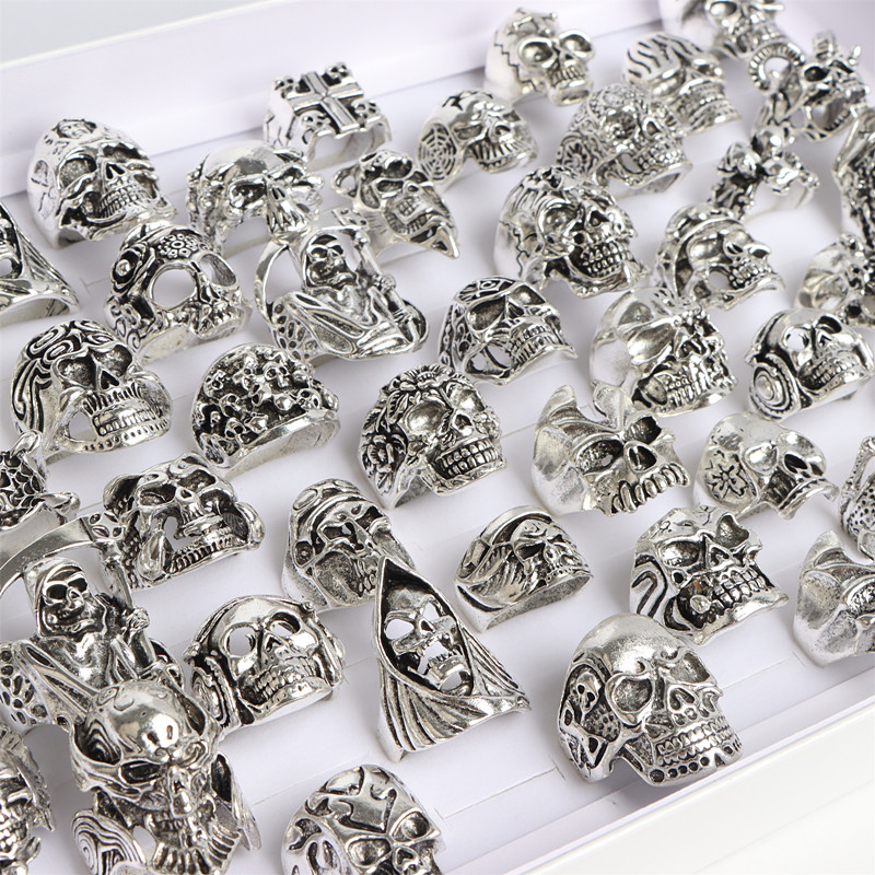 Wholesale Bulk 20pcs/ Lot Mens - Gothic Skull Ring review and price