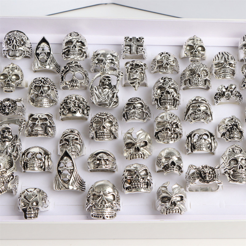 Wholesale Bulk 20pcs/ Lot Mens - Gothic Skull Ring review and price