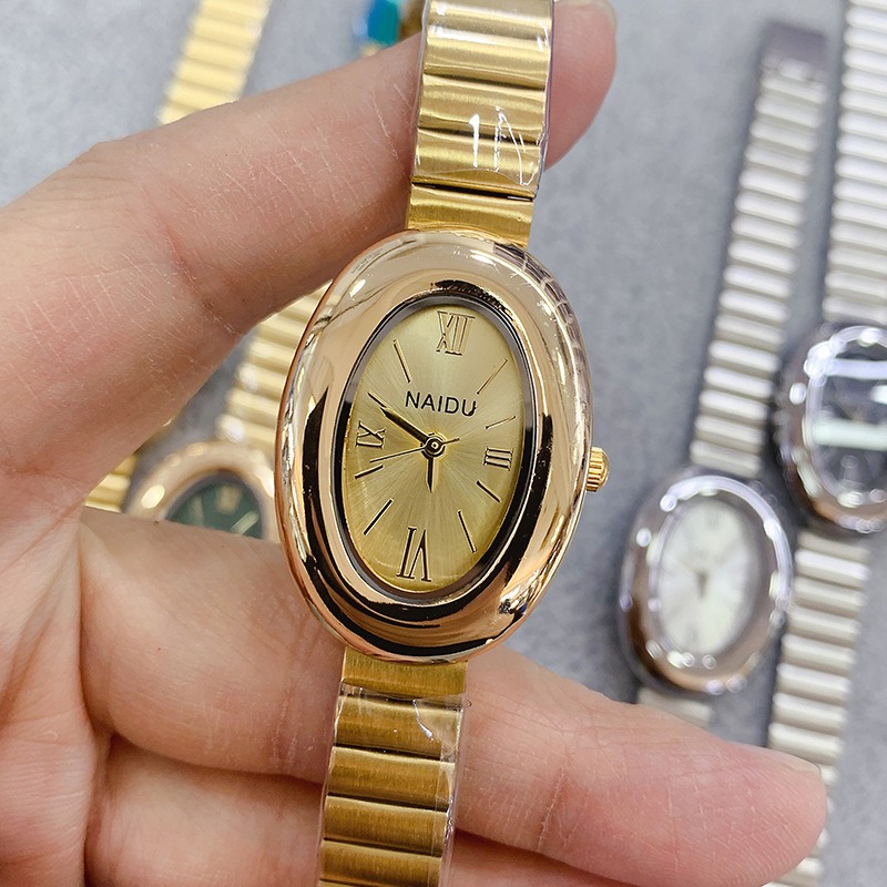 Luxury Brand Gold Oval Women Q - Jewelry Watches Gold review and price