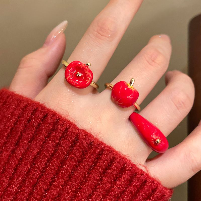 Christmas Apple Ring Red Cute  - Eve Jewelry & Watches Distribuidor Oficial Rolex Buenos Aires review and price