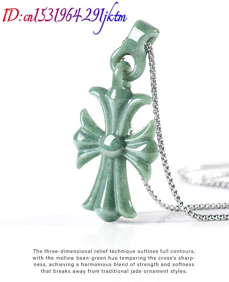 Natural Burmese Jadeite Cross  - Jewelry & Watches Spółka Z Ograniczoną Odpowiedzialnością Sp Z Oo review and price