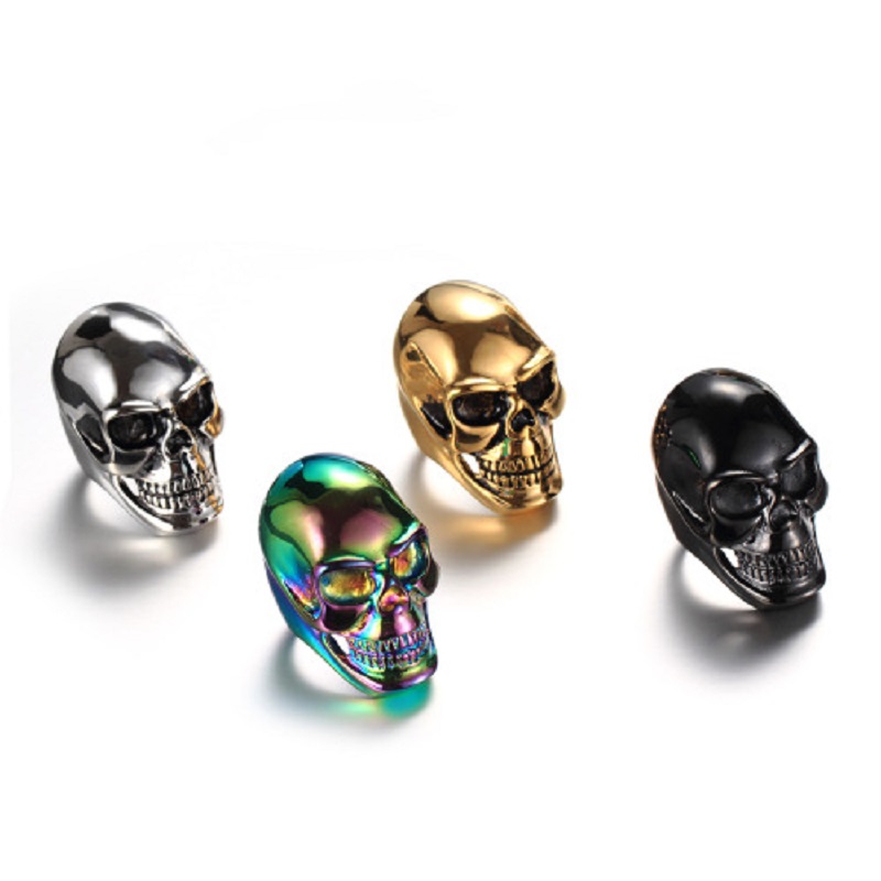 The New Cool Men Boy Gothic Pu - Gothic Skull Ring review and price
