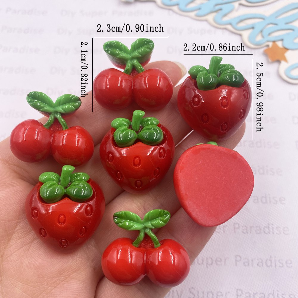 8PCS Resin Kawaii Colorful Red - Paradise Jewelry & Watches Dolphin Mall review and price
