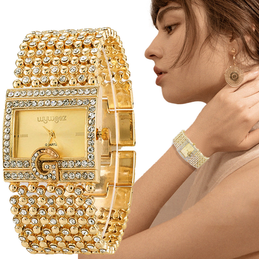 Simple Square Gold Watches Wom - Jewelry Watches Gold review and price