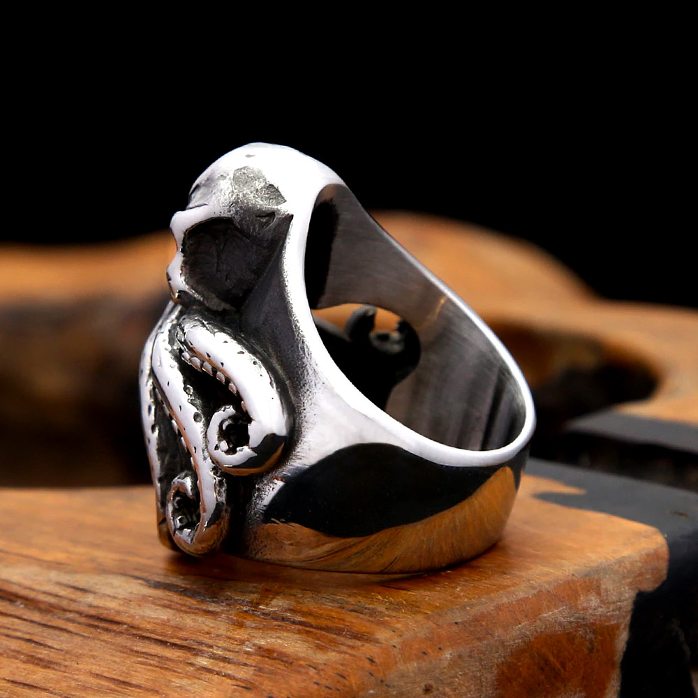 Vintage Skull Octopus Stainles - Gothic Skull Ring review and price