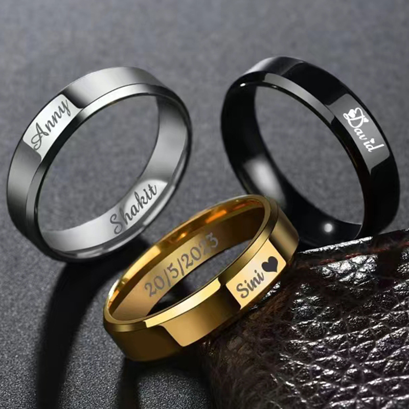 Customized Rings Engraved With - Titanium Steel Ring review and price