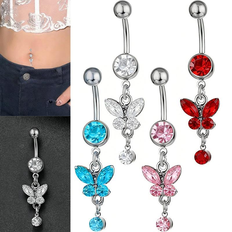 фButterfly Crystal Dangle Bell - Titanium Steel Ring review and price