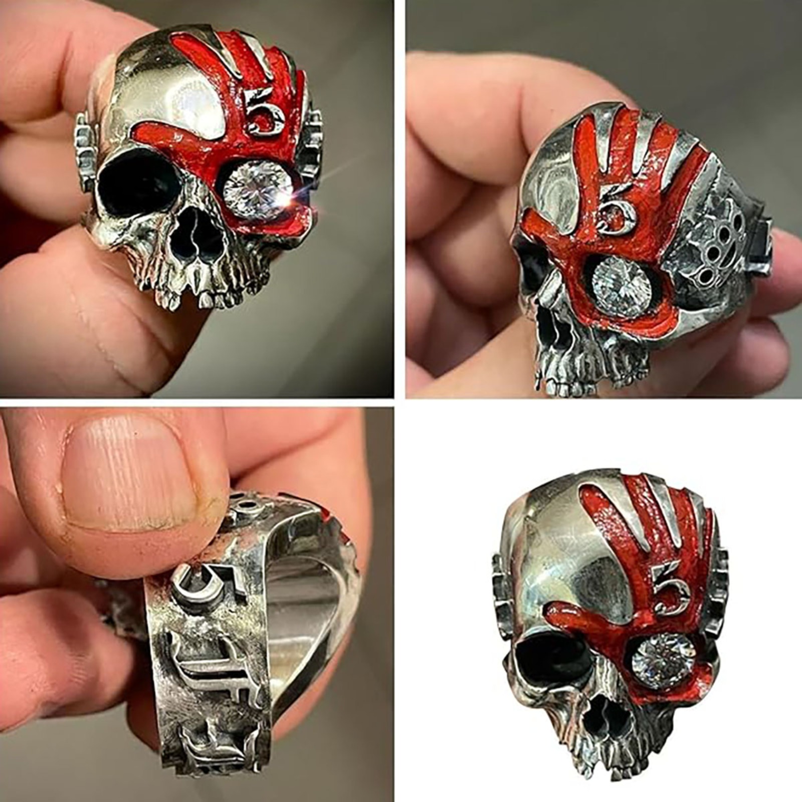 Five Fingers Punch Skull Ring, - Gothic Skull Ring review and price