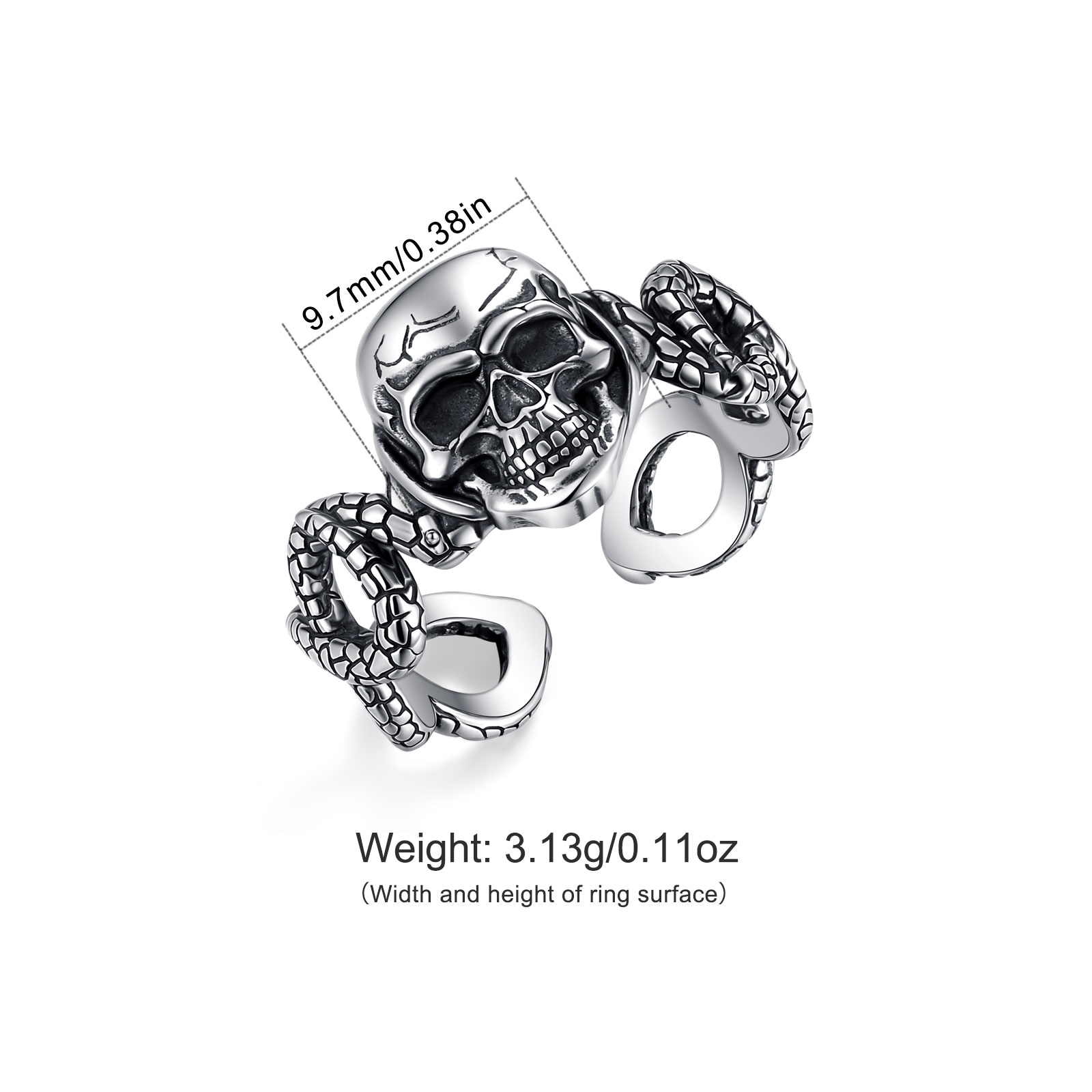 AEONSLOVE 925 Sterling Silver  - Gothic Skull Ring review and price